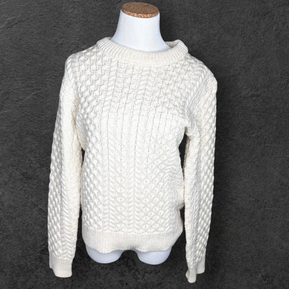 Classic Cream Cable Knit Sweater